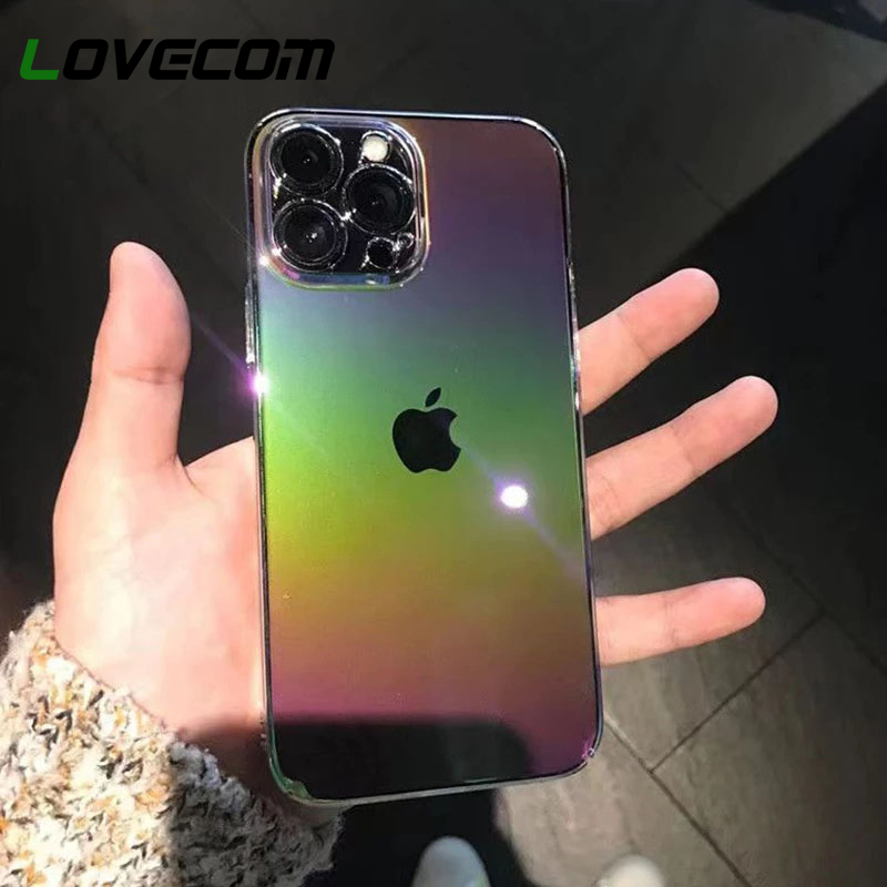 

Luxury Rainbow Laser Aurora Case For iPhone 14 Pro Max 11 12 13 Pro Max XR XS 7 8 Plus X SE 2022 20 Clear Shockproof Hard Cover
