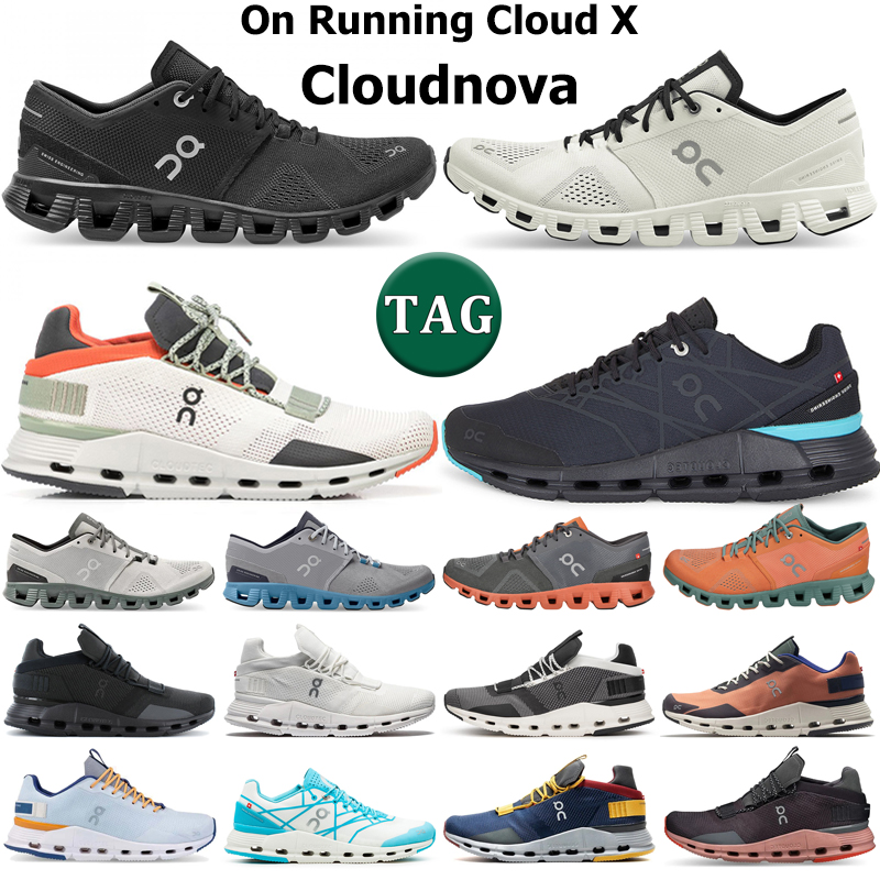 

2023 On Cloud X Running shoes Cloudnova men women White Black Asphalt Grey Storm Blue Tide Silver Orange Sea Green mens trainers sports outdoor sports sneakers, 22