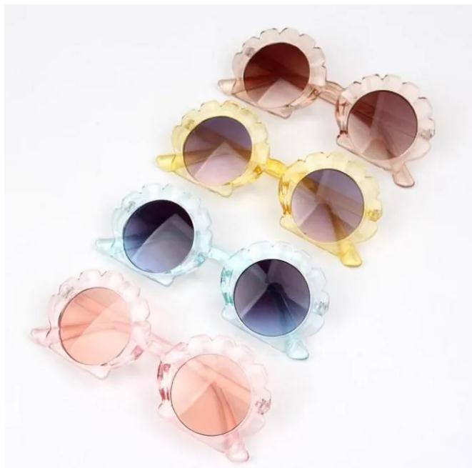 

Conch shell shape sunglasses fashion girls boys beach kids sun glasses DD264