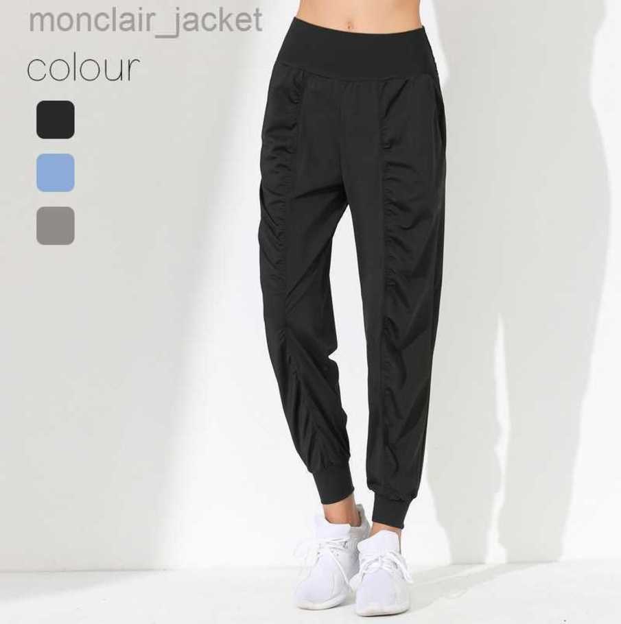 

Desginer Alos Yoga Leggings Leggings Loose Fit Sports Pants Thin Wide Leg Quick Dried Pants Women' Fitness Pants, Blue
