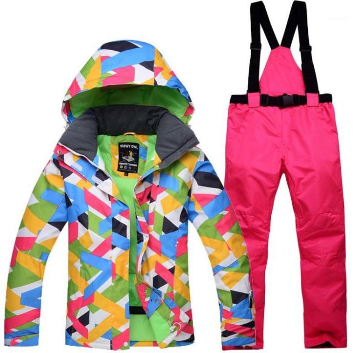 

Leader s Winter Jacket Female Ski And Pants Outdoor Single Suit 10000 Waterproof Windproof Warm9153361, Ivory
