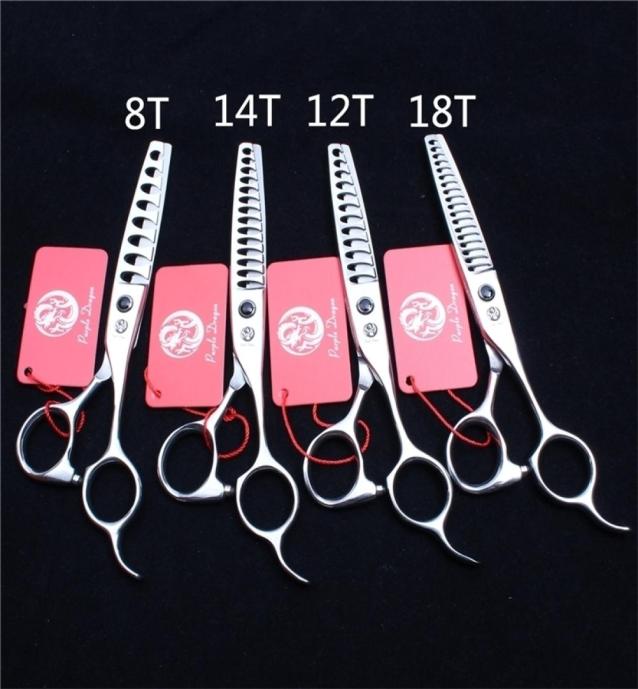 

6039039 440C Purple Dragon Professional Human Hair Scissor Hairdressing Thinning Shears 8121418 Teeth Thinning Rate 3558433883