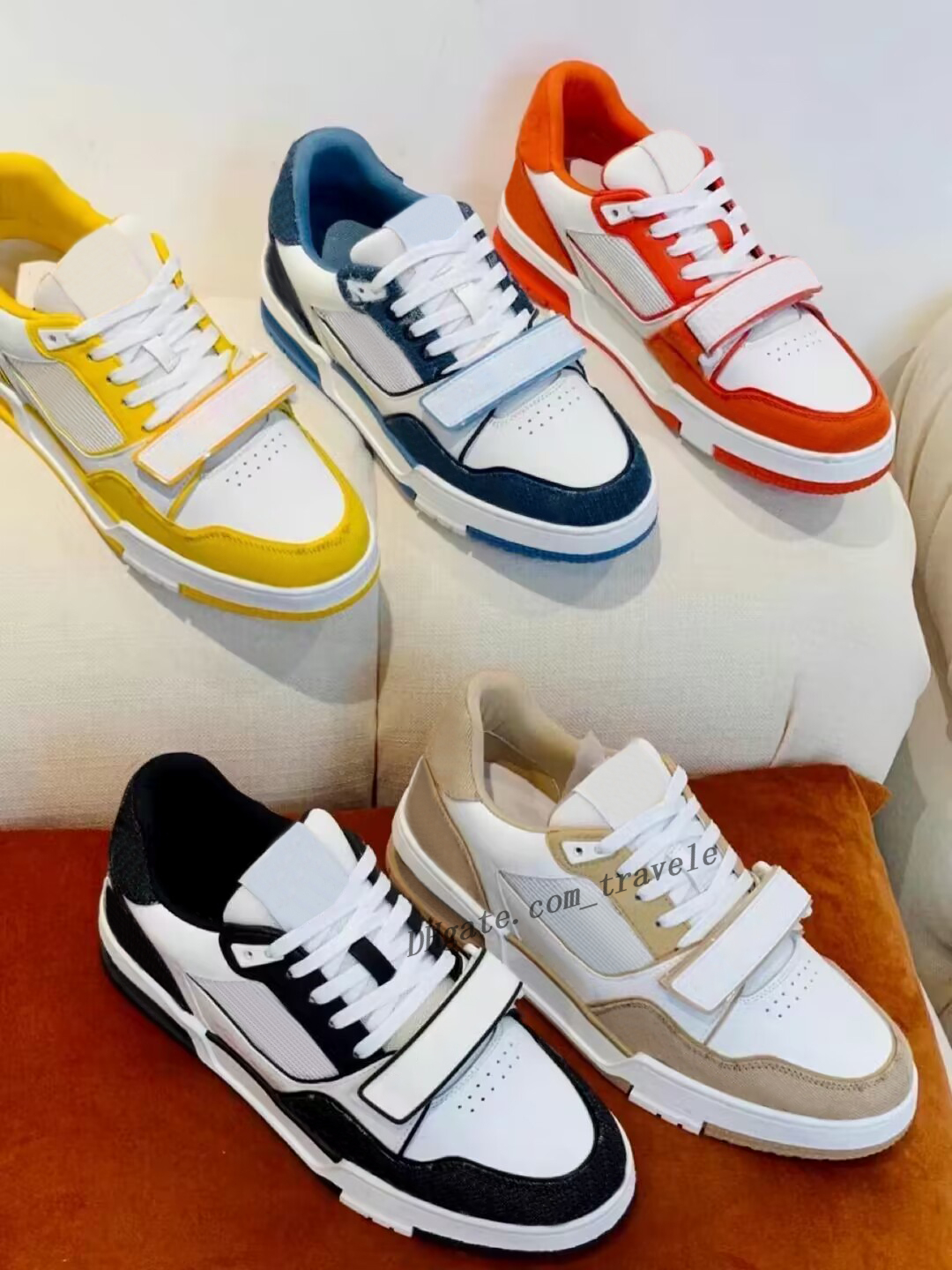 

Designers Men Basketball Shoes Mans Womens Unisex Trainers Panda White Black Yellow Velcro Tape Dermis Casual Shoes Blue Green Orange Mens Sports Running Sneakers