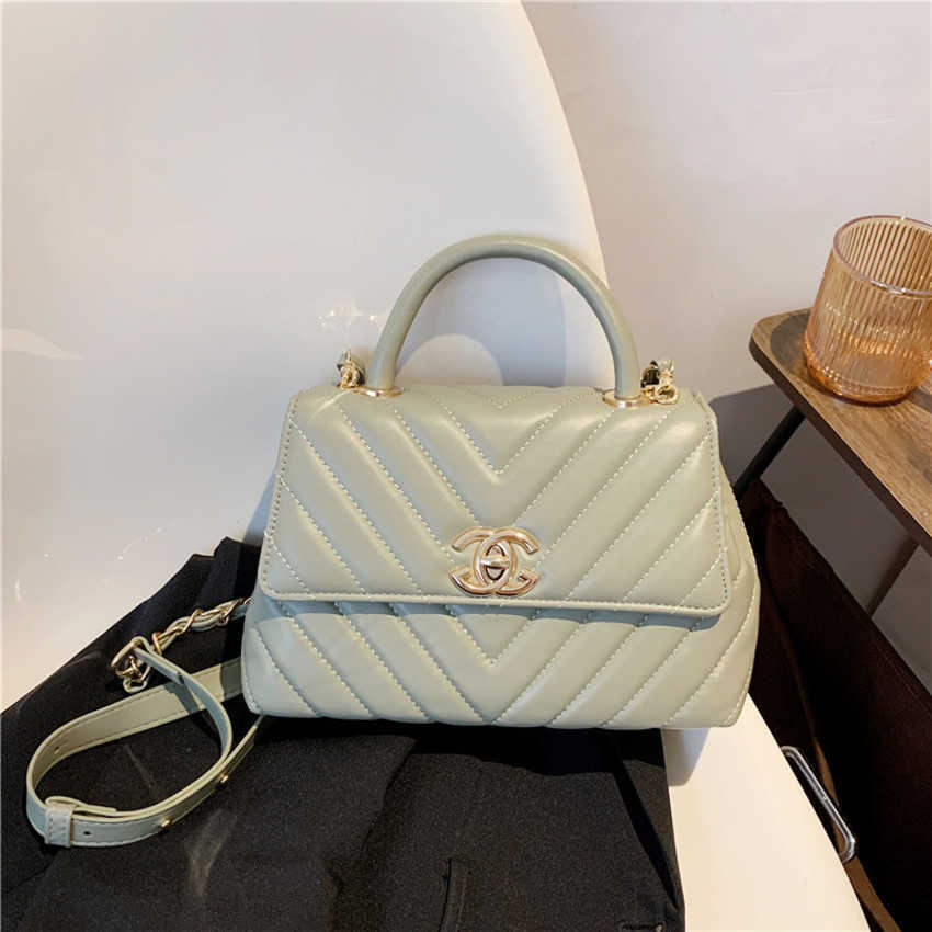 

50% OFF 2023 handbag Classic Women's Lingge Chain Handbag Fashion Versatile Simple One Shoulder Crossbody Bag Small Fragrance, Black10