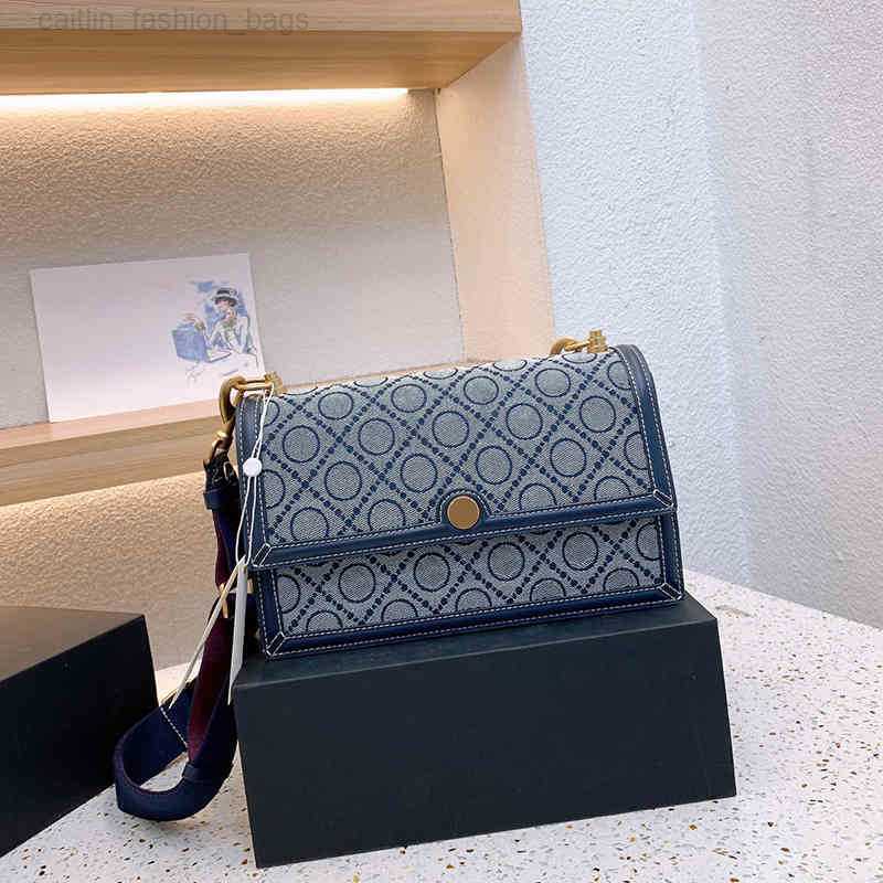 

Designer Bag shoulder bag handbag designer Square Crossbody Bags women Classic Printed Luxury Messenger Lady Purse Totes Wide Strap, Tbbag blue