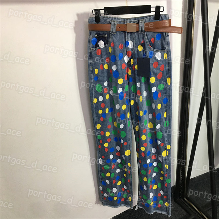 

Luxury Women Denim Pants Designer Blue Jeans INS Fashion Street Style Jeans, Blue with label #20231783