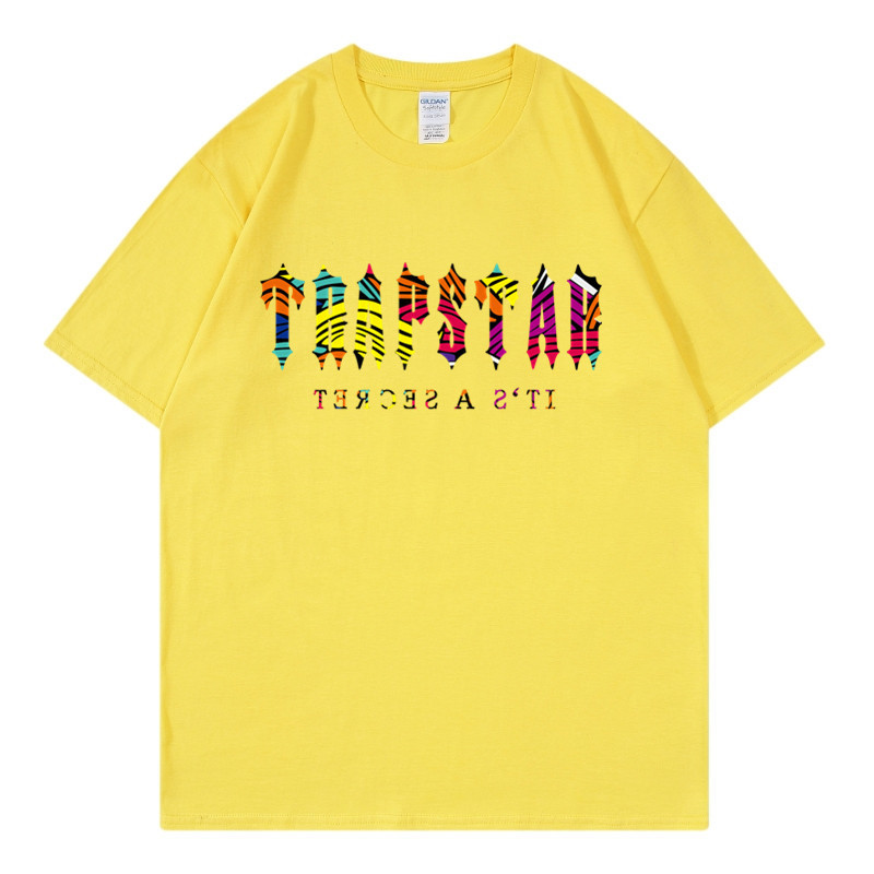 

Men Women Designer Summer Short Sleeve Trapstar T-shirts Male Fashion Dunks Low casual t shirt Foam Runners Tops Tee 41SCW, Navy blue