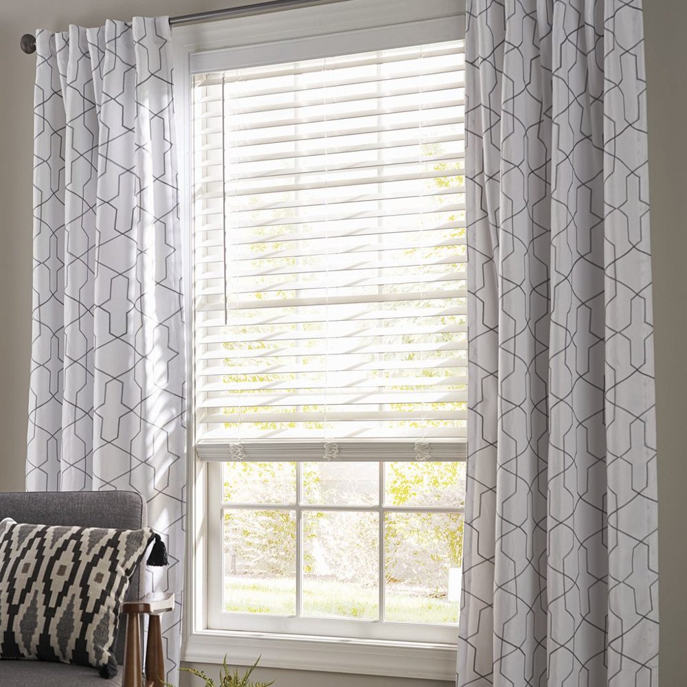 

Better Homes Gardens 2-inch Cordless Faux Wood Horizontal Window Blinds, White, 35X72