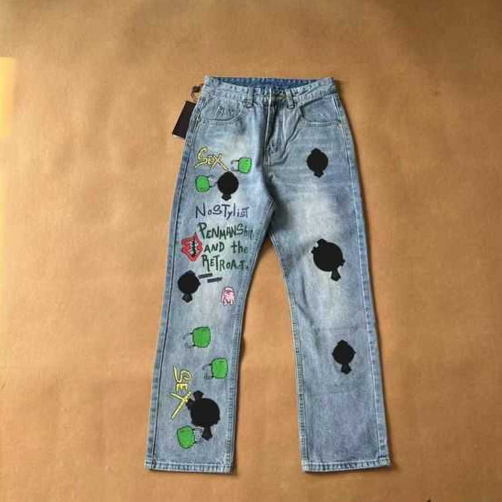 

Designer Clothing Mens Jeans Denim Pants Chromes Cross 2023 Ch Men's Pants Mens Jeans Designer Make Old Washed Straight Trousers hearts Prints Long Style Hearts