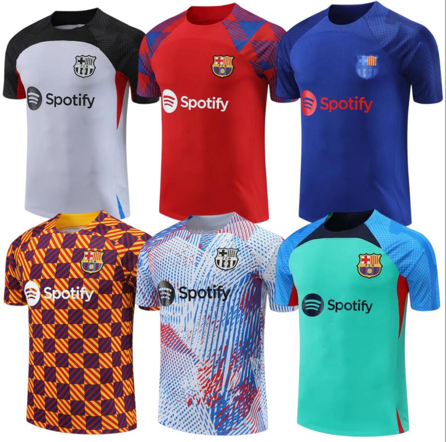 

new Barcelona vest Half Tracksuits soccer Jerseys barca Training suit 22/23 Top Quality Barcelona Short sleeves suit Sportswear survetement