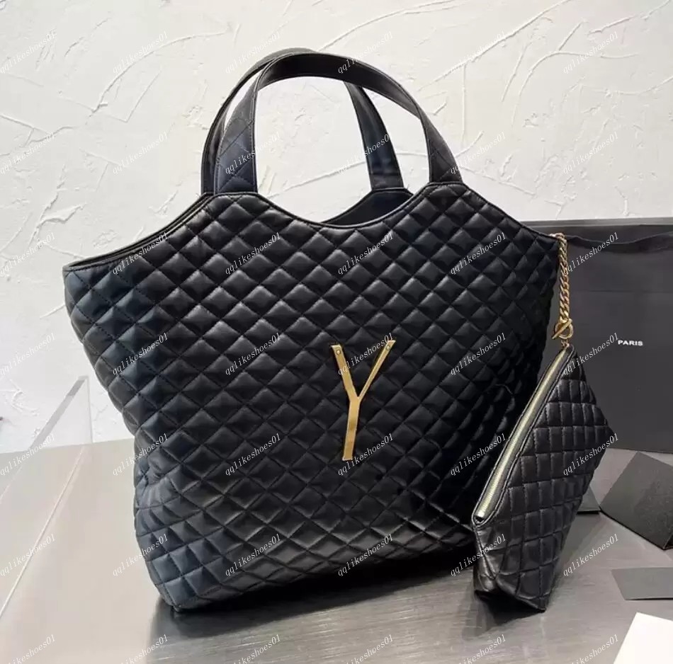 

5A Original Icare Maxi Shopping Bag 58cm and 48cm Quilted lambskin designer bags Women the tote bag Attaches Crossbody beach Large Totes Shoulders wallet Handbags, Customize