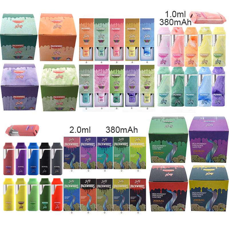 

Packwoods Runty Disposable Vape Pens 1ml 2ml Empty Runtz Bar Rechargeable 1ml Vapes 380mAh Battery Starter Kit Pod Dab Pen Micro USB Device Pod Preheat E Cigarettes