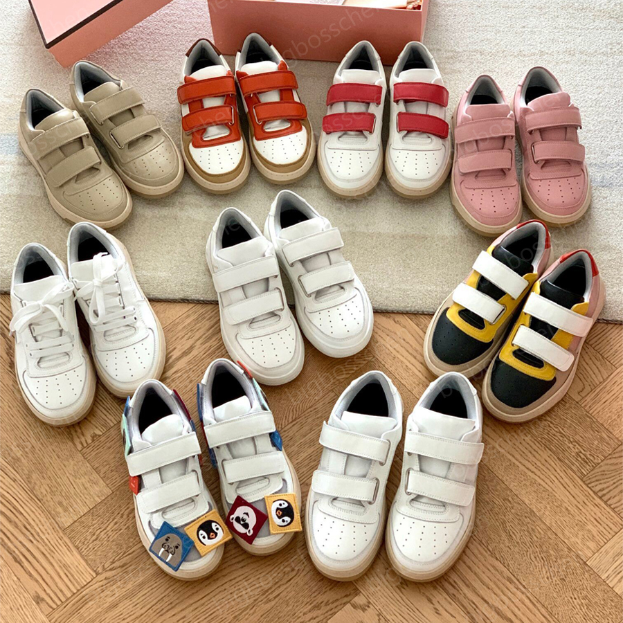 

Luxury designer casual shoes ladies Acne classic fashion lace-up sneakers leather thick bottom non-slip outdoor running shoes lazy street skateboard shoes 35-40, White