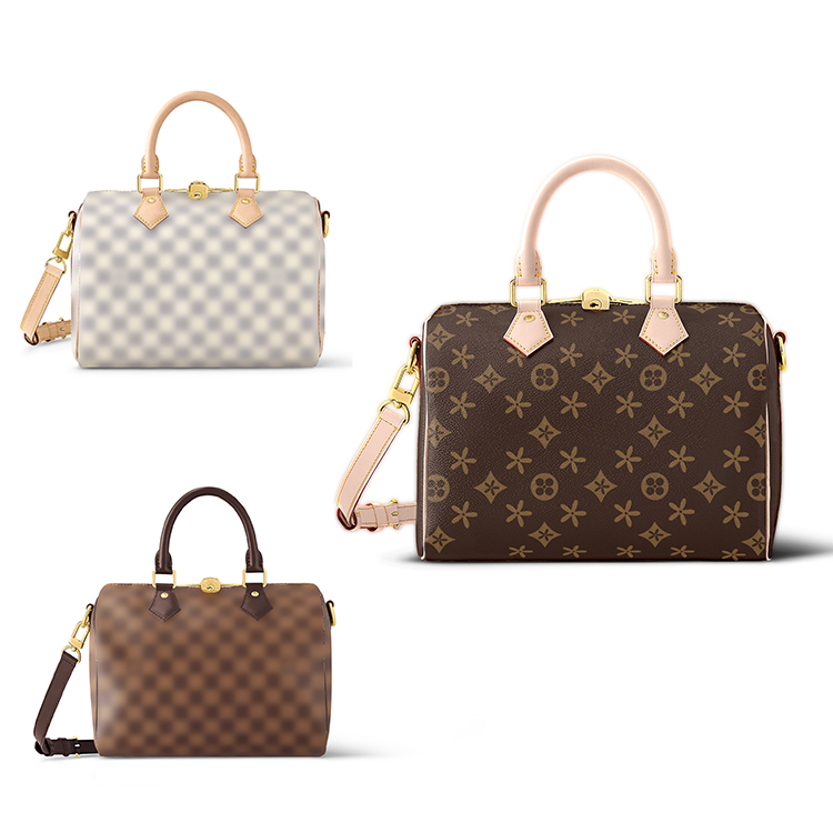 

speedy nano Women's M41113 man bag Luggages tote Leather luxury cross body handbag designer show Travel 3 size duffle Bag Embossed Brown Zipper clutch 7a shoulder bags, Damier ebene