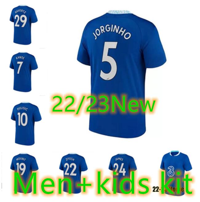 

CFC Soccer Jerseys 22/23 STERLING MOUNT The Blues Football Shirts 2022 2023 HAVERTZ PULISIC KANTE WERNER JORGINHO CHILWELL ZIYECH KOVACIC Men Kids Kit Jersey Uniform, 22-23 home