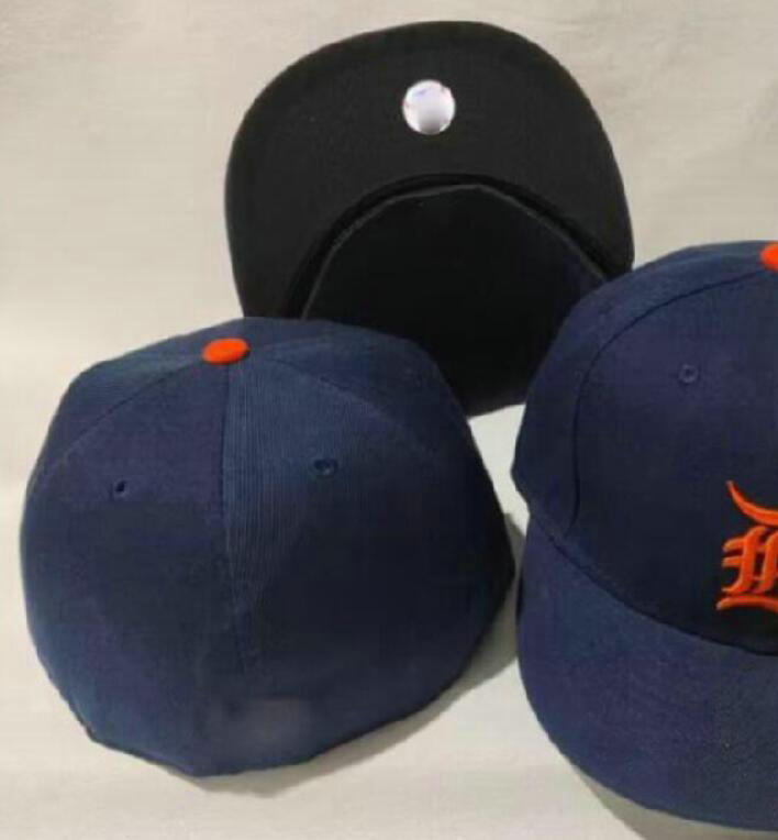 Detroit Baseball Casquettes fermées complètes Été Snapback Lettre Bone Hommes Femmes Noir Couleur Toutes les 32 équipes Sport décontracté Chapeau