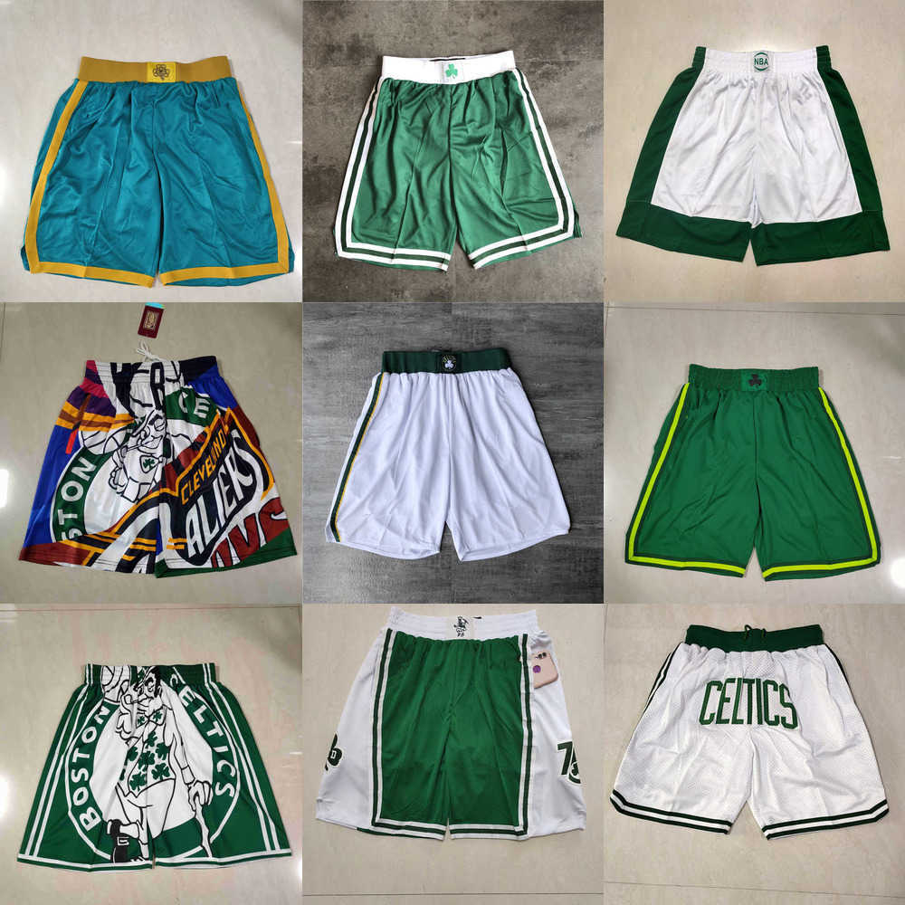 

2023 Boston''Celtics''men Throwback Basketball Shorts pocket, Color