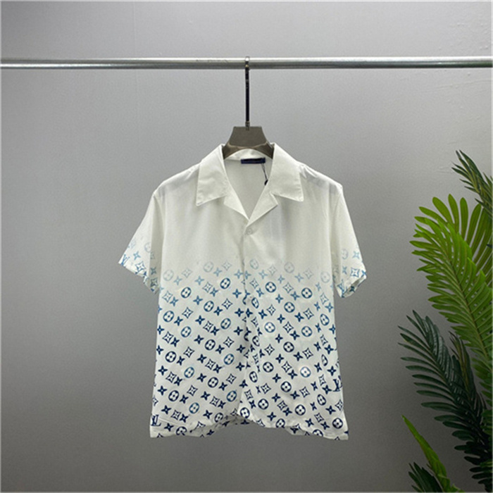 

2023 New Designer Shirts Beach Shorts Mens Fashion Letter Print bowling shirt Casual Shirts Men Short Sleeve Hawaii Dress Shirt Business #042