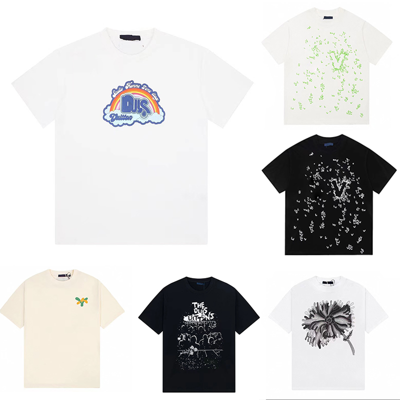 

Men Women Designer T shirts Printed Fashion Man T-shirt Top Quality Cotton Casual Tees Short Sleeve Luxury Hip Hop Streetwear TShirts XS-L