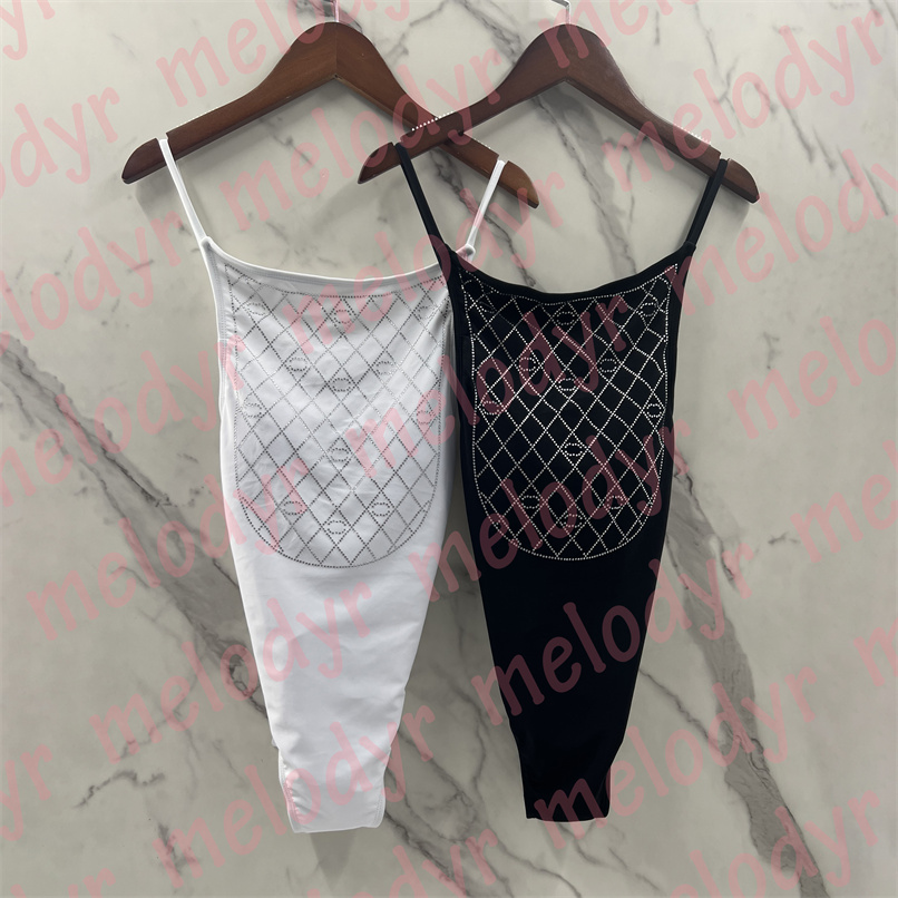 

Designer Bikini Diamond Letter Sexy Swimwear Summer Womens Backless One Piece Swimsuit, Black