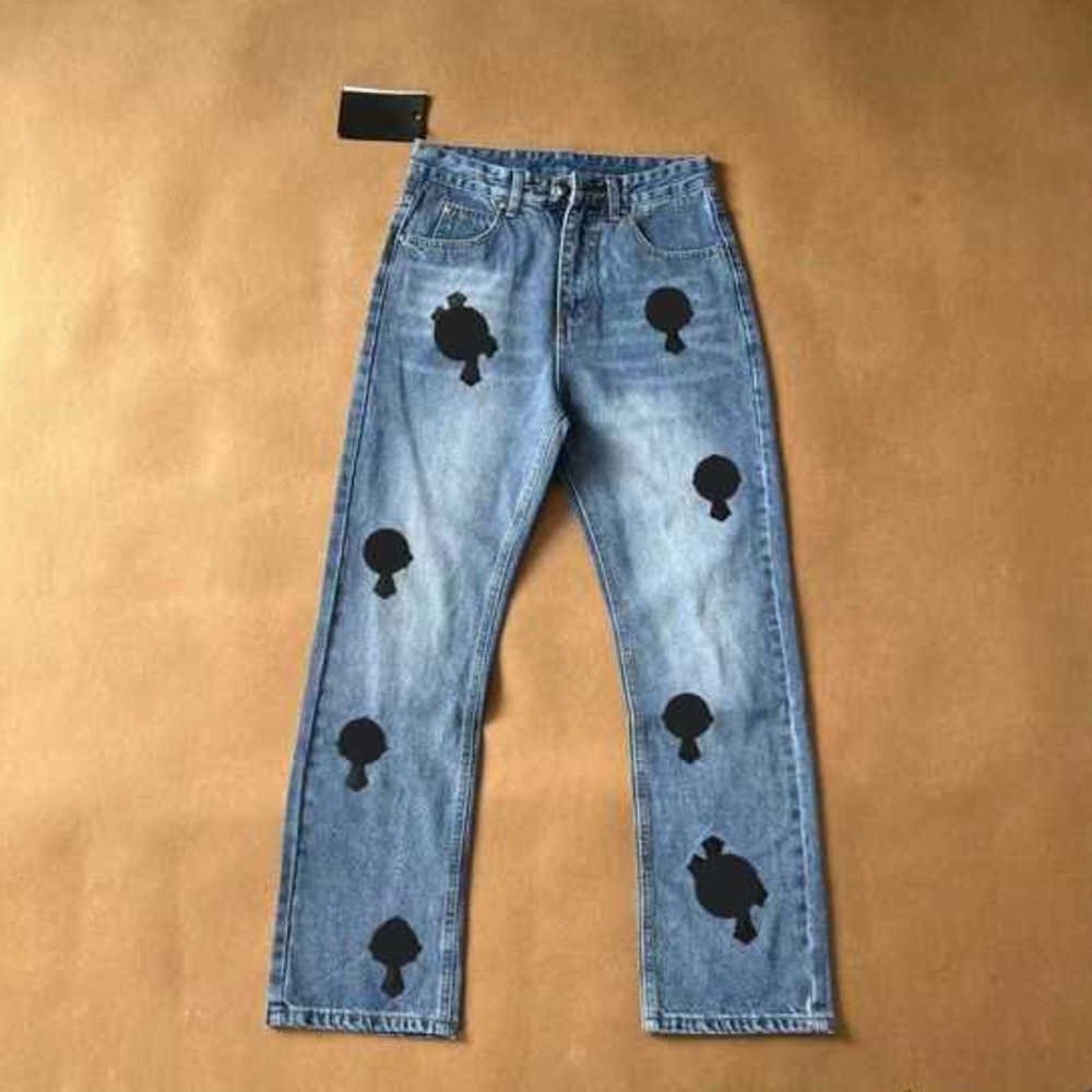 

Designer Clothing Mens Jeans Denim Pants Chromes Cross 2023 Ch Men's Pants Make Old Washed Straight Trousers hearts Prints Long Style Hearts Sanskrit Embroidery new
