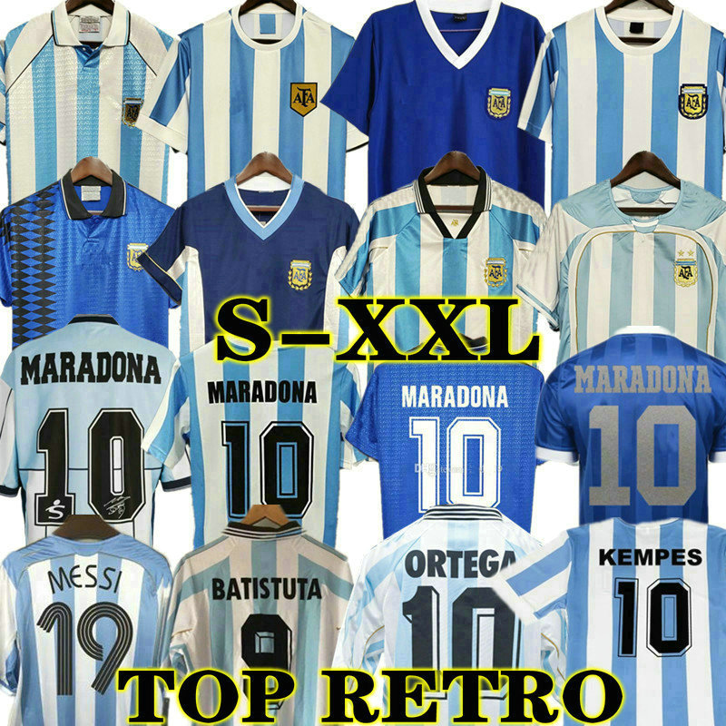 

Maradona 1978 1986 2014 Retro Argentina Soccer jersey classic 96 97 1994 1998 NEWELLS OLD BOYS vintage Football Shirt MESSIs RIQUELME CRESPO TEVEZ ORTEGA BATISTUTA, 1998 venise
