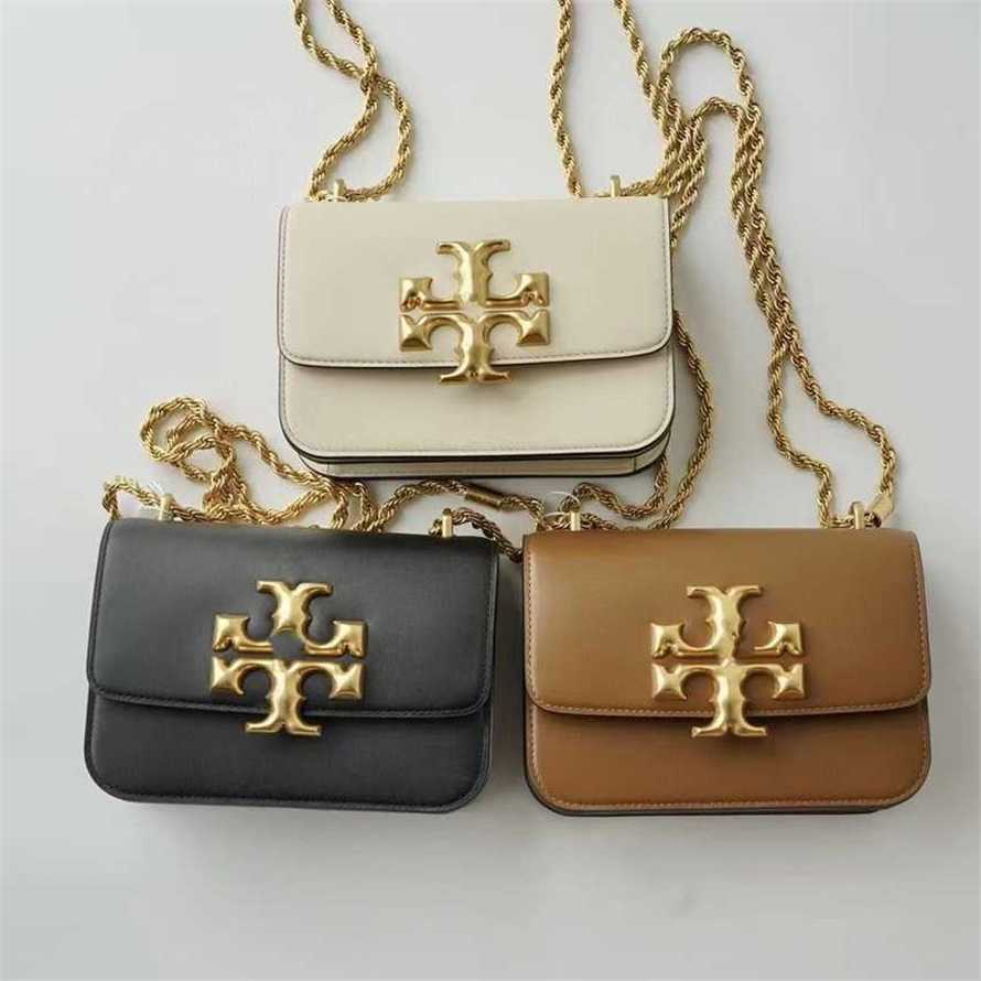 

15% OFF 2023 Fashion handbag Valentine's Day Gift TB New Eleanor Small Golden Brick Chain Single-shoulder Crossbody Women's Bag, Brown8