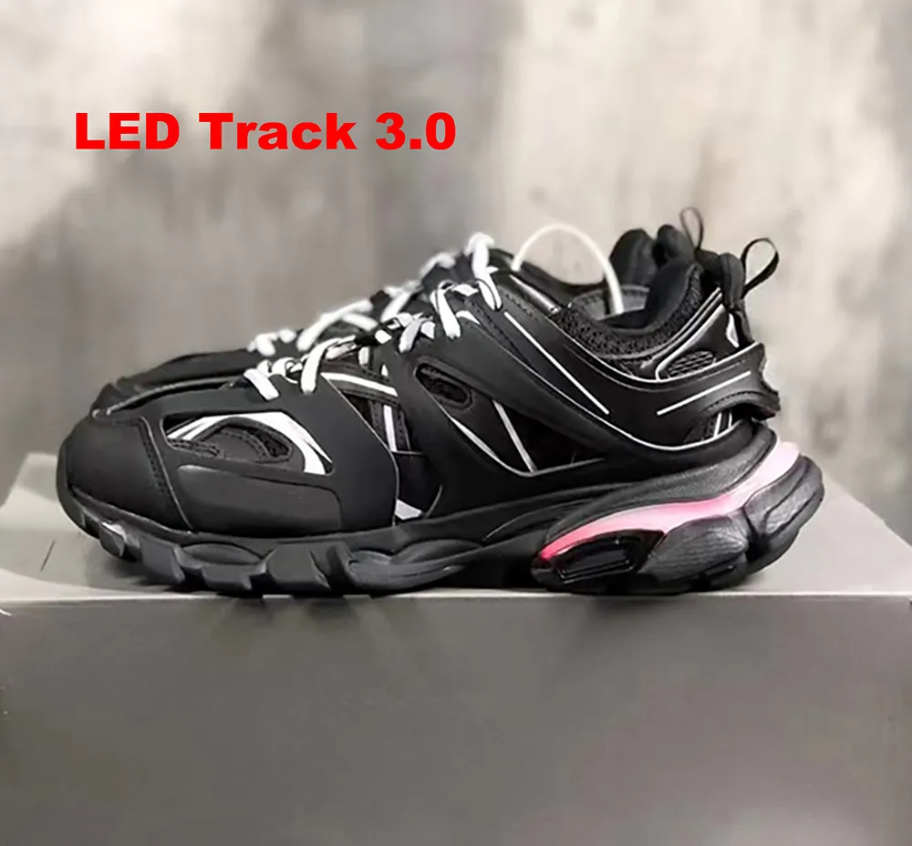 

With Box balencigas balencaigasity Shoes Designer LED Track 3 3.0 shoes Men Women sneakers Triple Black White Pink Blue Orange Yellow Gr cop, Color 19