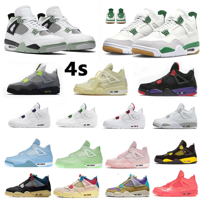 

Jumpman 4 4s Mens Basketball Shoes Pine Green Military Black Cat Sail University Blue Seafoam Red Thunder Midnight Navy Men Women Trainers Sports Sneakers size 36-47, Item#3