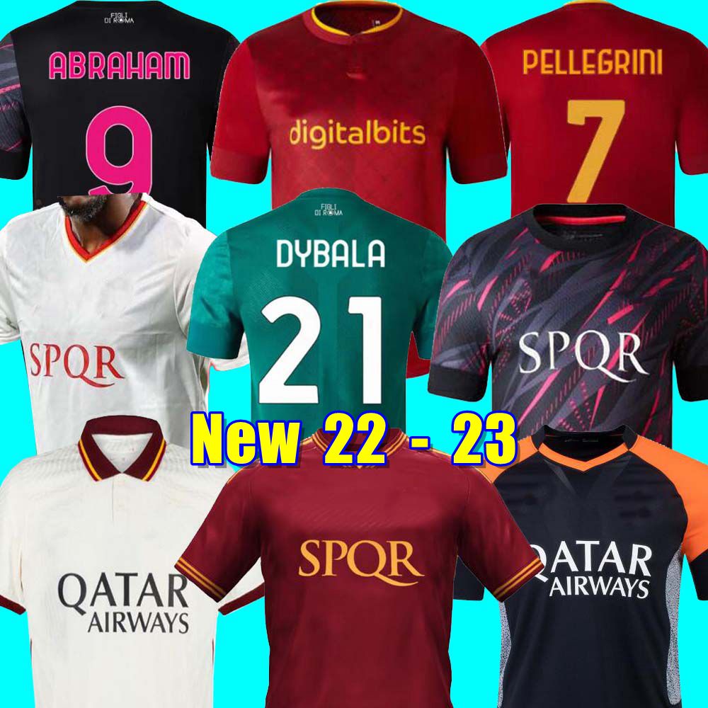 

Legacy Collection SOCCER JERSEYS DYBALA home belotti CELIK Pellegrini Abraham 2022 2023 23 24 home Football Shirts Wijnaldum Zaniolo kit Uniform EL SHAARAWY ROMA, 3rd adult