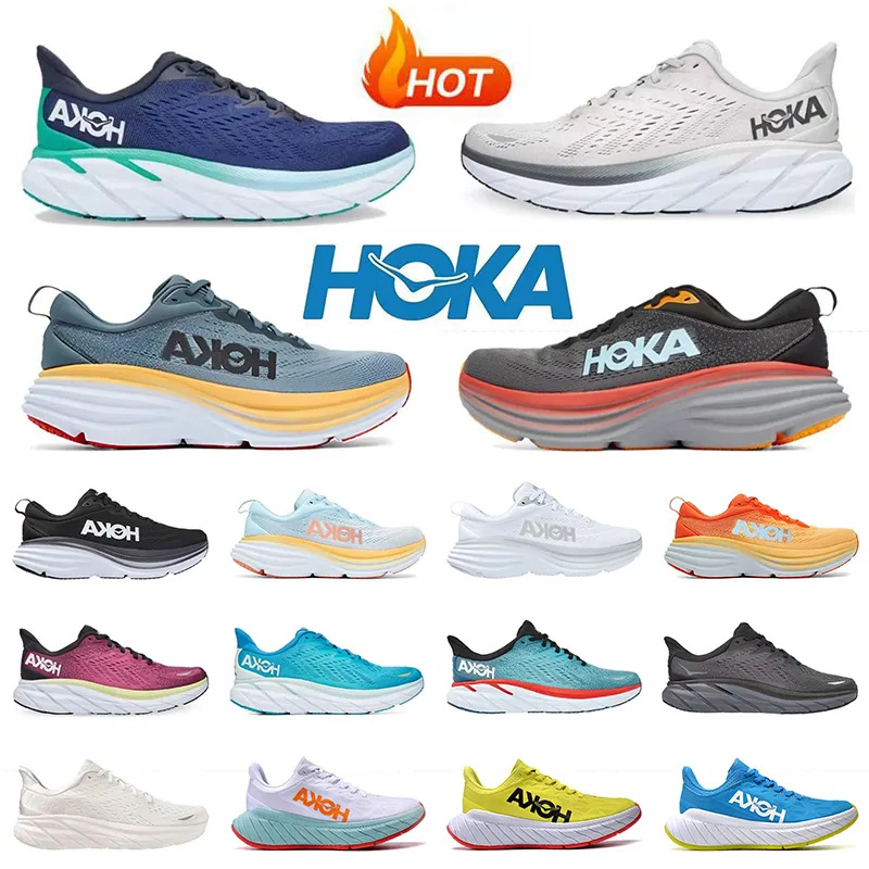

Running Shoes Hoka One Bondi 8 Athletic Local Boots Clifton 8 White Training Sneakers Accepted Lifestyle Shock Absorption Highway Designer Women Men 36-45 Y8, Color 41