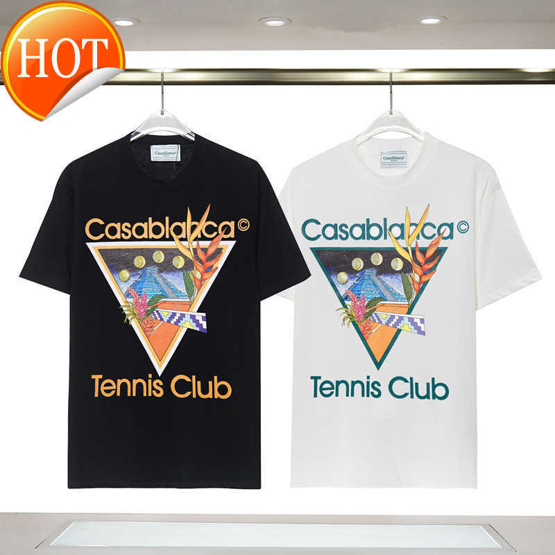 

Designer Mens T Shirt Summer Style tshirts Embroidery Casablanc Letter printing loose Tees Trend Short Sleeve Casual Shirts Tops Asian Size -XXL, 11