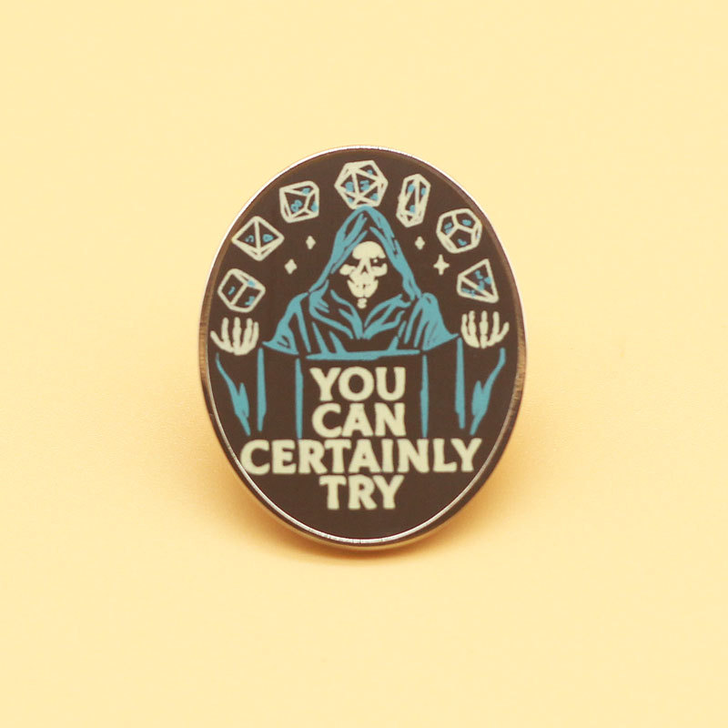 

Dragon and Dungeon Game Master Badge Cute Anime Movies Games Hard Enamel Pins Collect Metal Cartoon Brooch Backpack Hat Bag Collar Lapel Badges, As picture
