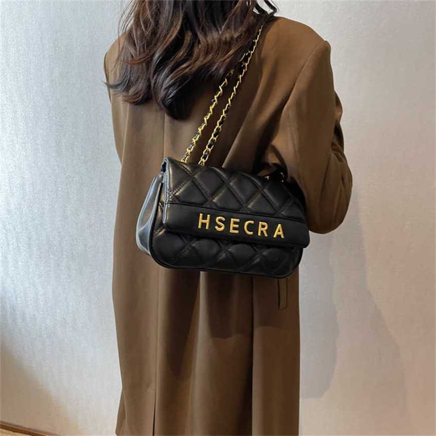 

23% 2023 handbag Korean Lingge New Fashion Trend Temperament One Shoulder Crossbody Women's Bag, Coffee16