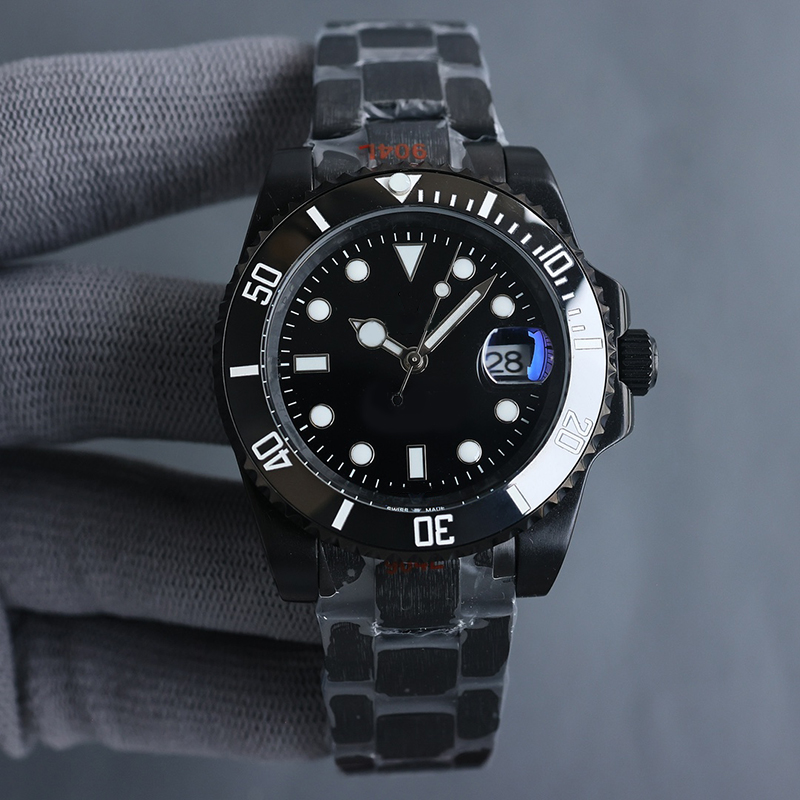 

black dial mens watch diving 40mm automatic machine 904L stainless steel sapphire mirror luminous waterproof Montre De Luxe watches Auto Date submarine watches ST9