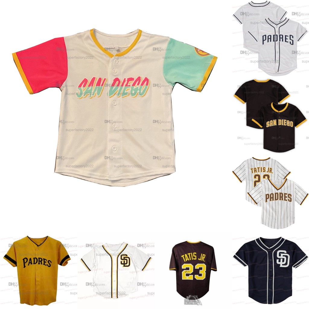 

Toddler 2022 City Connect Jersey Fernando Tatis Jr. Juan Soto Manny Machado Xander Bogaerts Joe Musgrove Josh Hader Tom Cosgrove Adam Engel, Navy