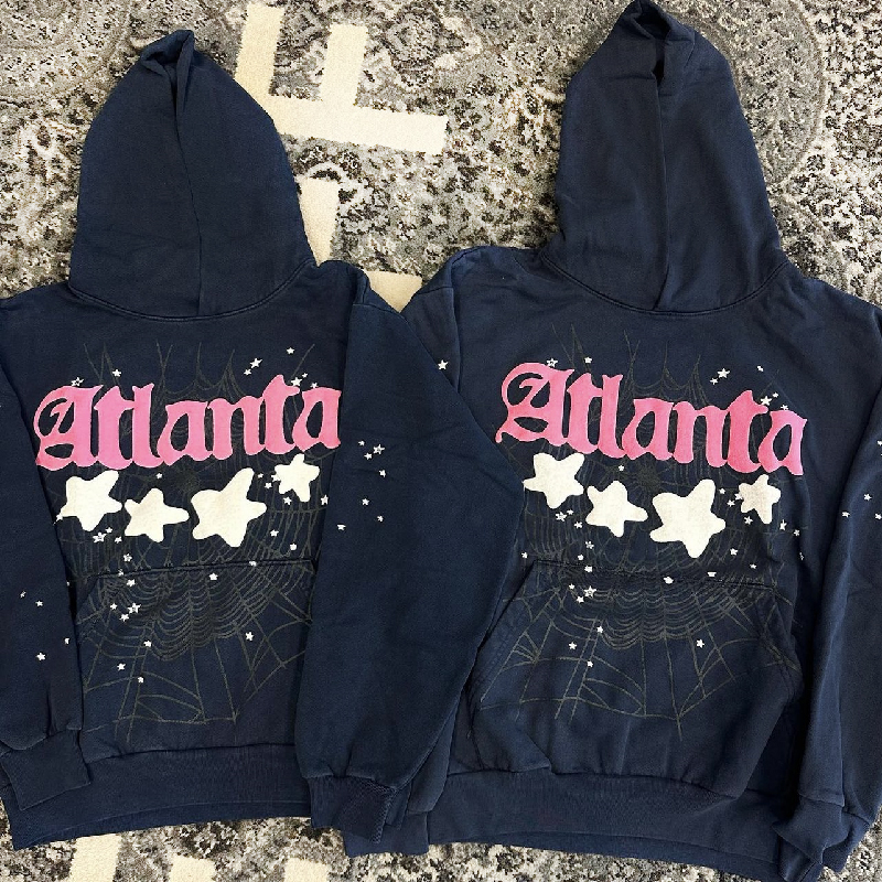 Pull bleu femmes lettre à capuche hommes grande taille sweats à capuche sweats