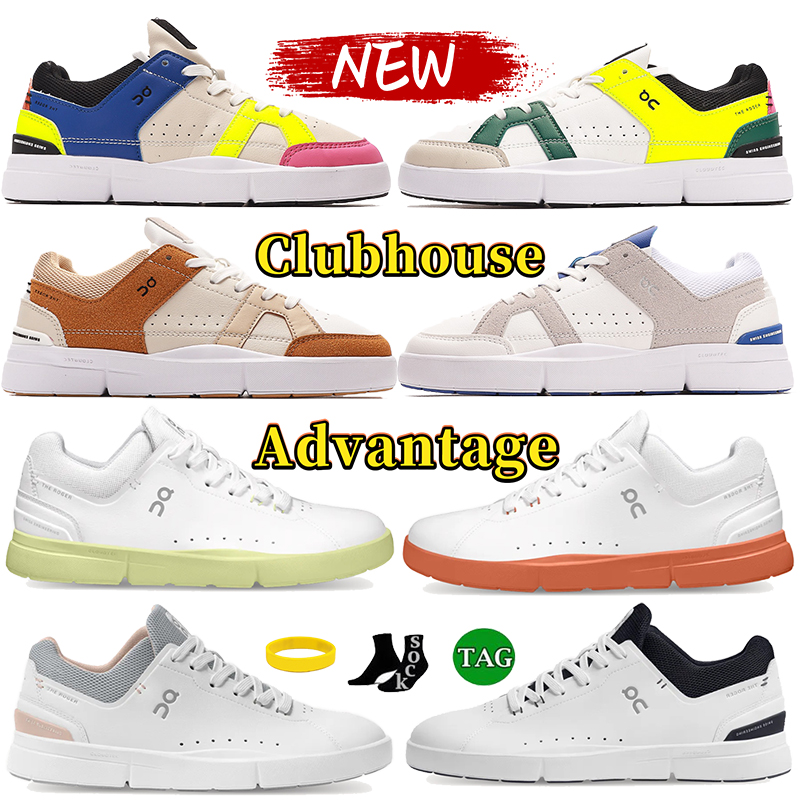 

On Cloud Casual Shoe Federer The Roger Advantage Clubhouse Triple White Rust Hay Tennis Sneakers Cobalt Pearl Men Women Trainers Swiss Engineering Designer shoes, 07 white red