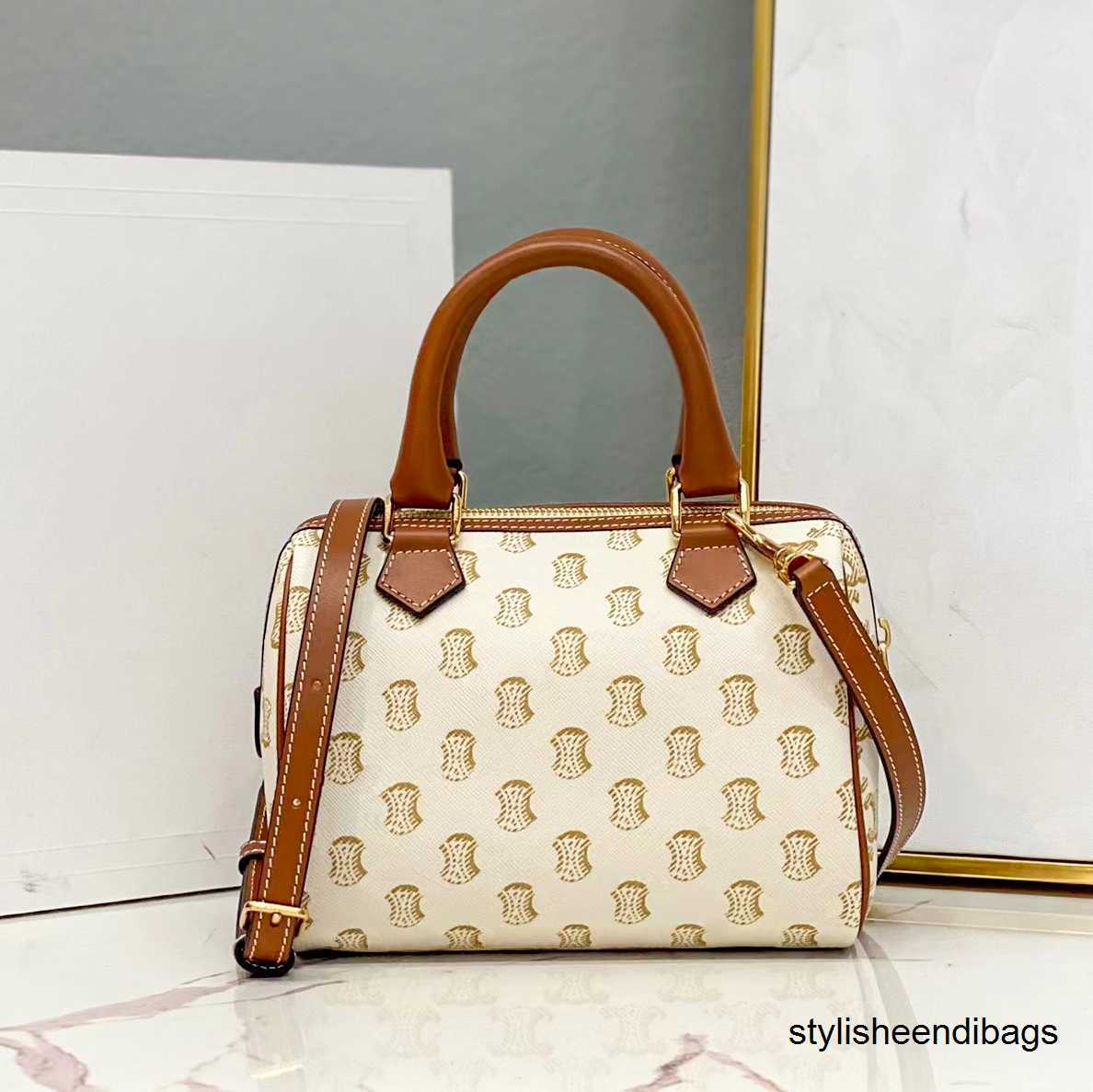 

Designer Bags Designer small Shoulder Bag boston Hobo Genuine leather clutch TRIOMPHE CANVAS bag Women's man Luxury tote handbag Brown flower Bags, Mon0gram brown