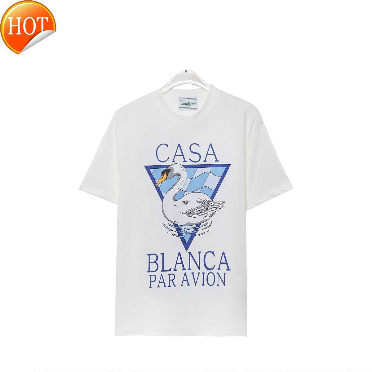 

Casablanca Fashion Mens T Shirt Luxury Brand Designer T Shirts cotton short sleeve trend street clothe Mens Casual Round neck tshirt US size S-XXL, Casa-3