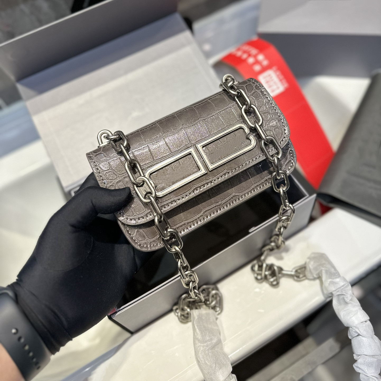 

Leather CC 5A Gossip Chain Bags Cross Body Baguettes Designer Tote Bag Alligator Handbags Fashion Crocodile Phone Purses Totes for Women