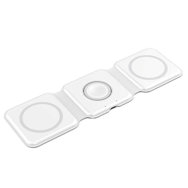 

cross border new private model multifunctional 3in1 15w magnetic absorber wireless charging lightweight folding stand wireless charger