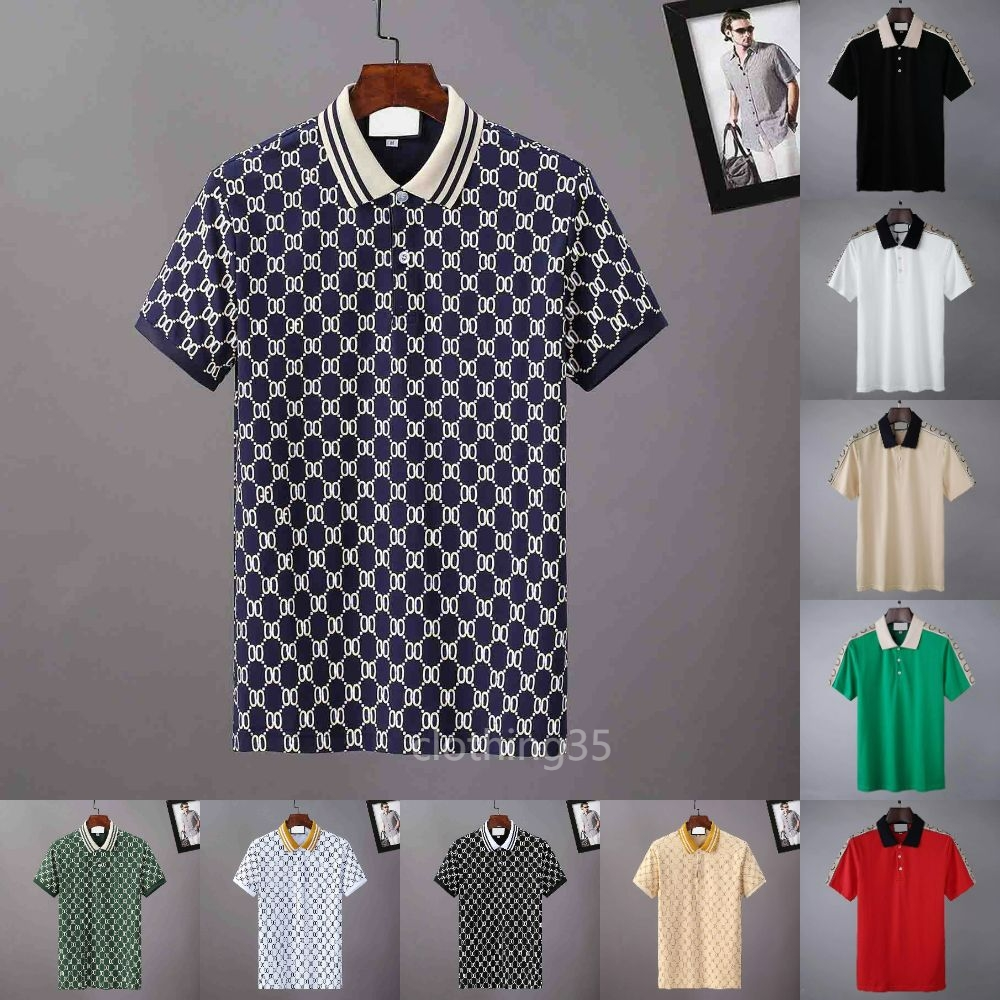 

Designer mens polo shirt mens stylist polo shirts luxury Italy men clothes short sleeve fashion casual mens summer t shirt many colors are available Size M