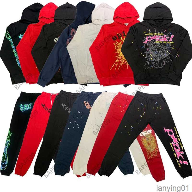 

Pullover Black Sp5der Young Thug 555555 Angel Hoodies Men Shoe Printing Spider Web Sweatshirts Designer Women Red Hoodie