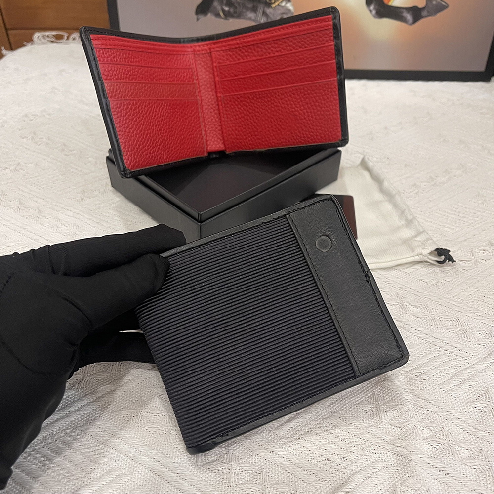 New Luxury Wallet Designer Card Holder Men's Multifunctional Coin Purse Red Leather Fashion Briefcase Original Box
