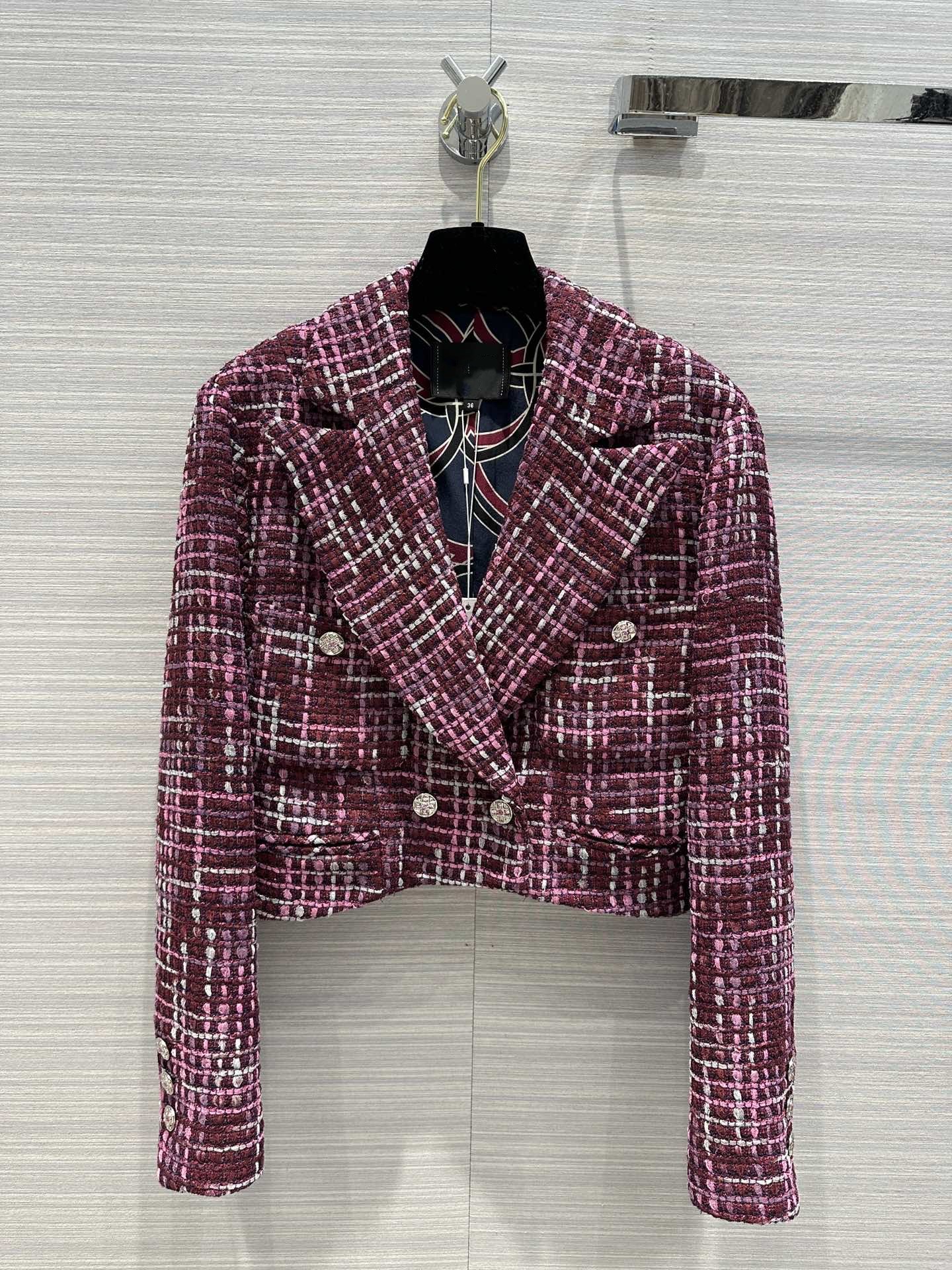 Women's Jackets 2023 New Autumn Lapel Neck Long Sleeve Designer Coats Brand Same Style Outerwear 0511-3