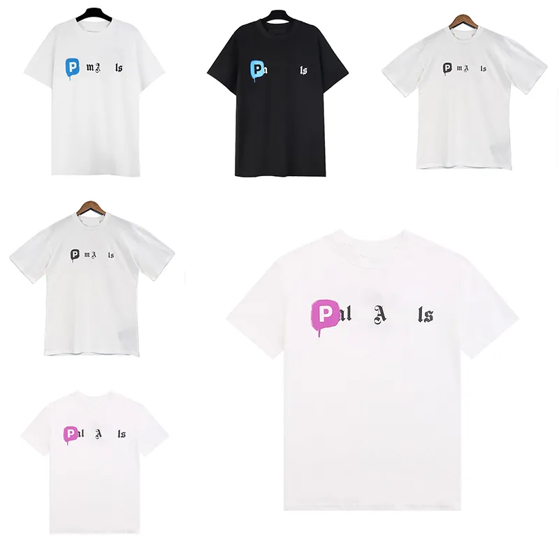 

Designer palms Mens t Shirts Women's angels tshirt P letter graffiti print pure cotton shirt lovers loose casual short sleeve t shirt Size S//L/XL