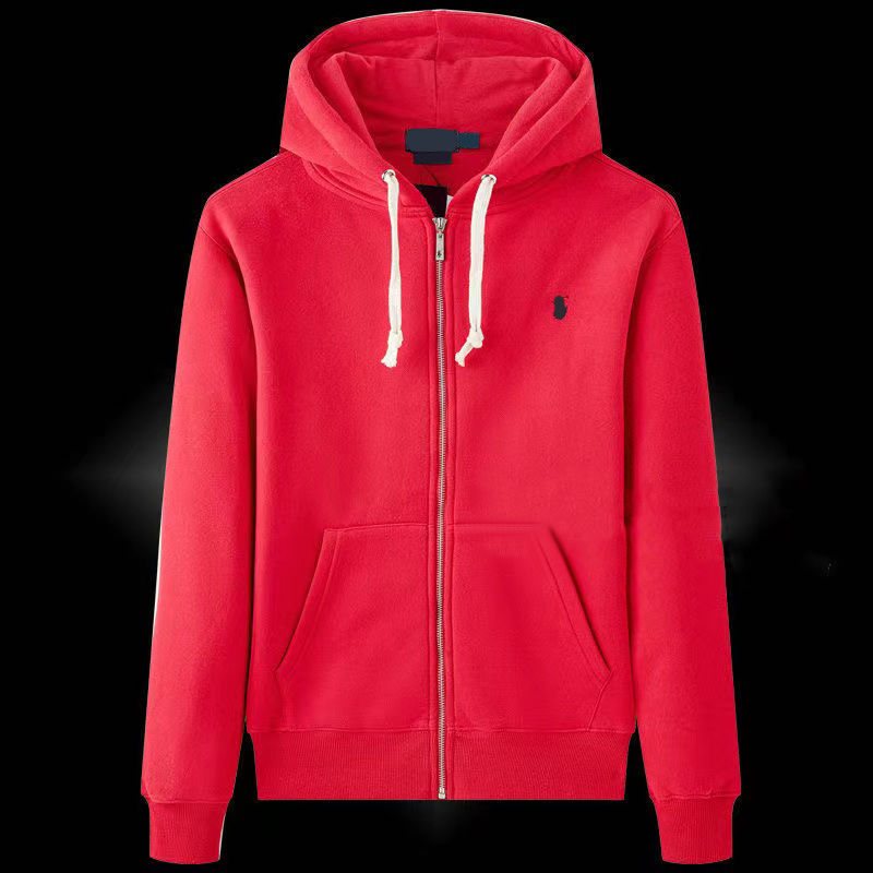 

Hoodie Men's Zipper coat Ralph Pine horse Jacket Polo hooded Men's top clothing Ralph Asian Size