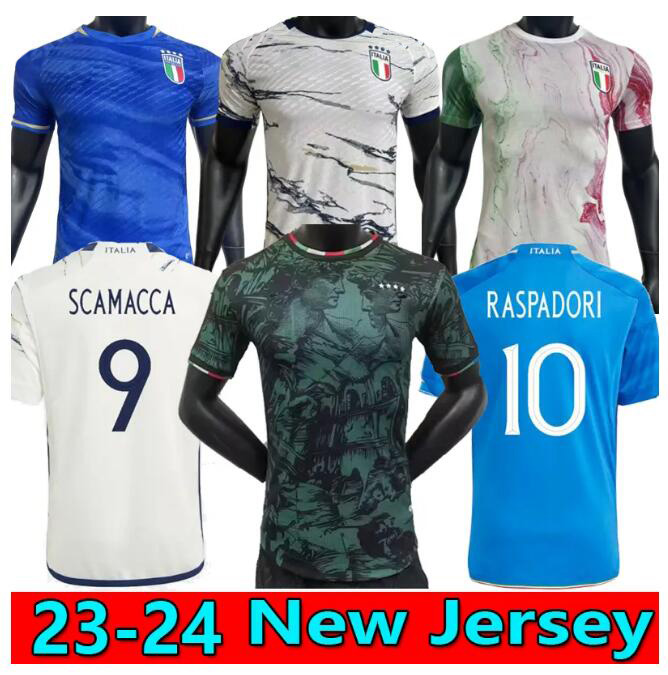 

Player version 2023 italy soccer jerseys Italia 23 24 SCAMACCA IMMOBILE maglie da calcio TOTTI VERRATTI CHIESA BARELLA football Shirts uniform Per match