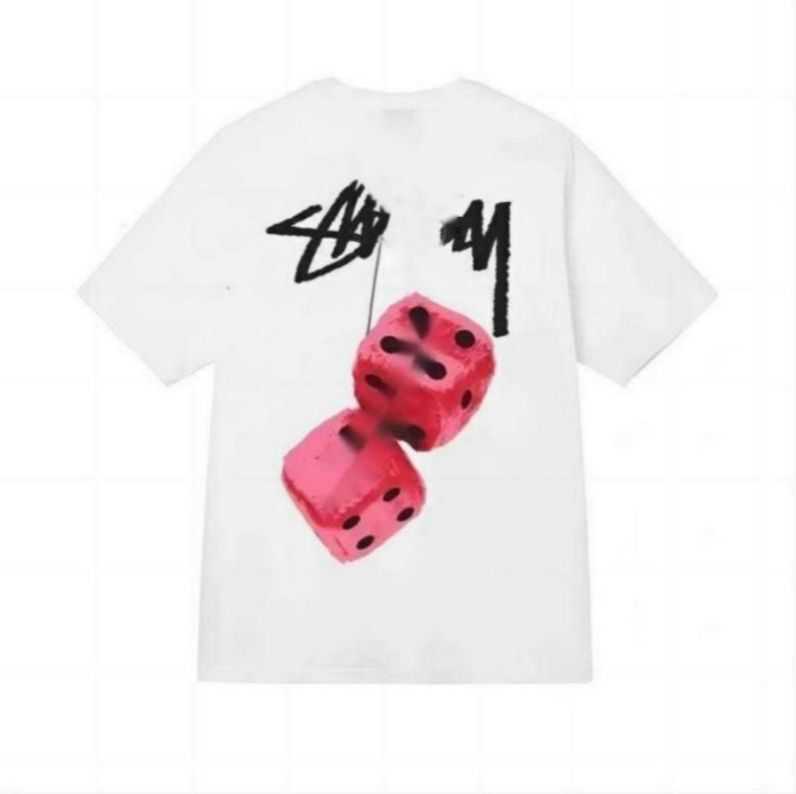 

Designer Luxury fashion brand stussyy Classic Mens And Womens T Shirt Dice pattern printed alphabet Summer High Street Trend Tee 1, 23